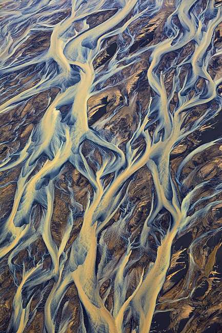 Aerial image of a river