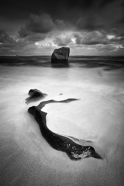 Monochrom seascape Seychelles